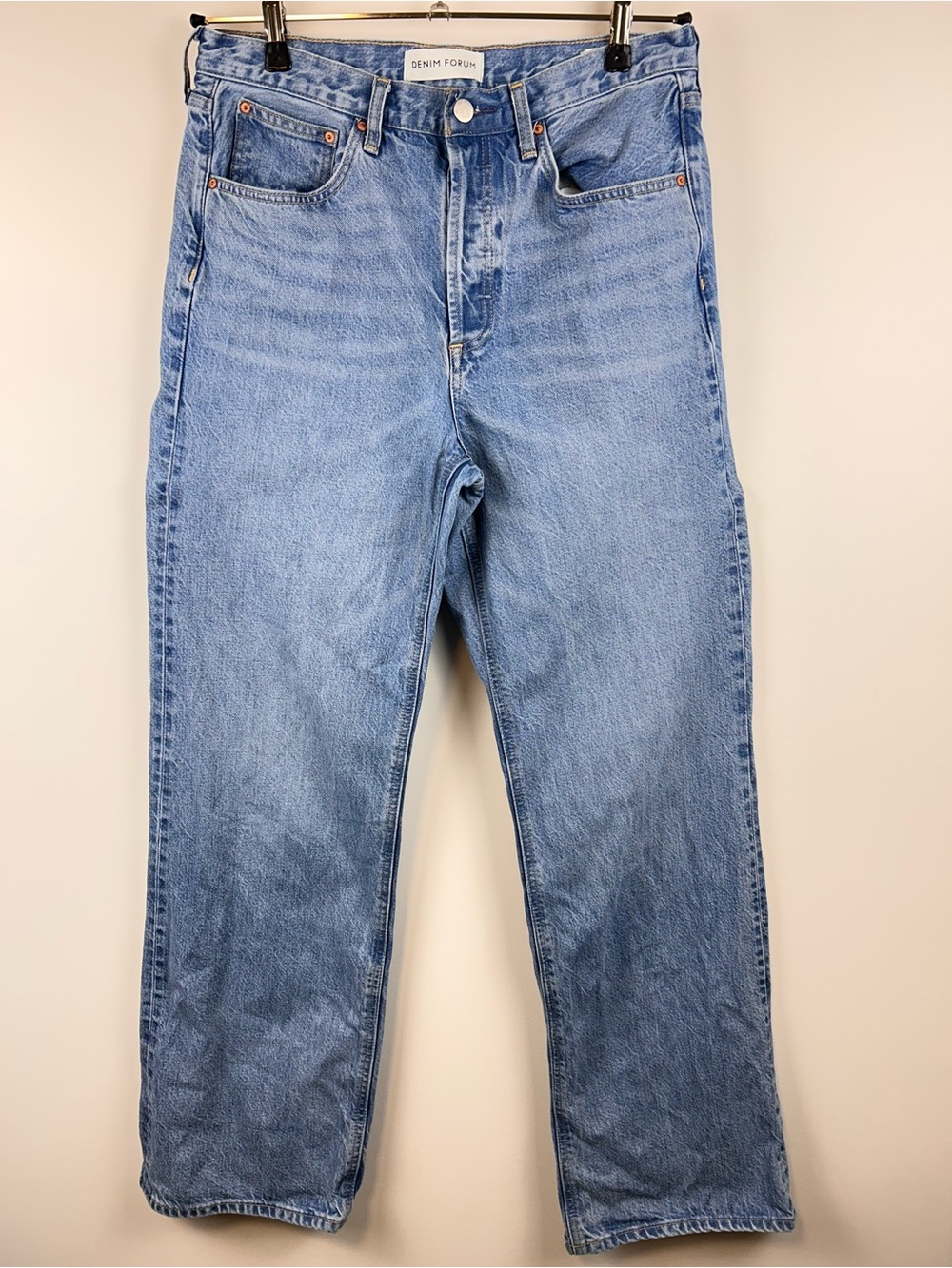 Denim Forum The 90s Vintage Jeans Size 30 Mid Rise Wide Leg Light Wash Aritzia